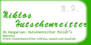 miklos hutschenreitter business card